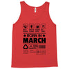 Born In March Tank Top