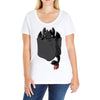 pocket toothless Ladies Curvy T-Shirt