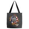 American Flag Q Fire Tote Bags