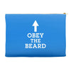 obey the beard funny Accessory Pouches