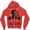 Beer A Way Of Life Zipper Hoodie