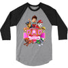 paw patrol birthday girl dad 3/4 Sleeve Shirt