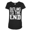 outlaws to the end 4 Maternity Scoop Neck T-shirt
