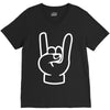 rock and roll throwing horns V-Neck Tee