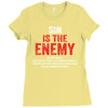 Sin Is The Enemy Ladies Fitted T-Shirt