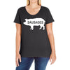 pig sausages funny Ladies Curvy T-Shirt