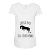 j'peux pas j'ai &eacute;quitation Maternity Scoop Neck T-shirt