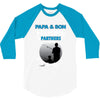 Papa And Son Fishing Partners For Life 3/4 Sleeve Shirt
