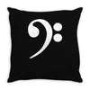 bass cleff funny Throw Pillow