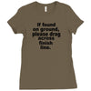 if found on ground please Ladies Fitted T-Shirt