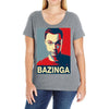 bazinga poster, ideal birthday gift or present Ladies Curvy T-Shirt