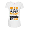 My Son Is Super Awesome His Mom Maternity Scoop Neck T-shirt