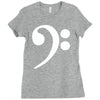 bass cleff funny Ladies Fitted T-Shirt