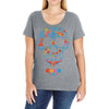 loco coco skul Ladies Curvy T-Shirt