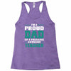 proud dad of a freaking awesome teacher. father's day gift for dad. Racerback Tank