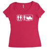 drums   problem solved   mens funny Women's Triblend Scoop T-shirt
