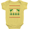 ugly dinosaur christmas Baby Bodysuit