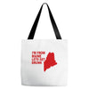 funny maine state Tote Bags