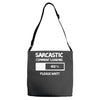 sarcastic comment loading please wait funny cool humour Adjustable Strap Totes