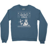 christmas funny dog &amp; snowman Crewneck Sweatshirt