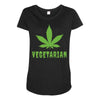 Vegetarian Maternity Scoop Neck T-shirt