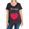 We're Hungry with Heart Ladies Curvy T-Shirt
