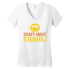 crazy about swahili Women's V-Neck T-Shirt