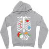 Christmas Skeleton mom and baby maternity Zipper Hoodie