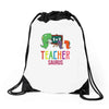 teacher saurus Drawstring Bags