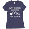 vater und sohn beste freunde Ladies Fitted T-Shirt