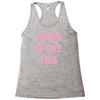 i woke up like this Racerback Tank