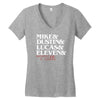 mike dustin lucas eleven will Women's V-Neck T-Shirt