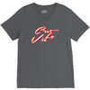 c'est la vie neon slogan V-Neck Tee