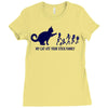 my cat ate your stick family Ladies Fitted T-Shirt