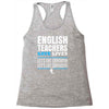 english teacher save lives Racerback Tank