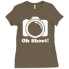 oh shoot camera Ladies Fitted T-Shirt