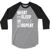 eat sleep spurs 3/4 Sleeve Shirt