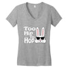 too hip to hop   bunny easter Women's V-Neck T-Shirt