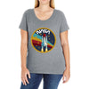 Nasa  Blue White Yellow Color Ladies Curvy T-Shirt