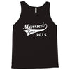 married since 2015   mens funny wedding marriage Tank Top