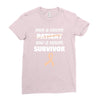 Once a Cancer Patient Now a Cancer Survivor Ladies Fitted T-Shirt