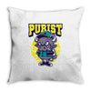 angry bull Throw Pillow
