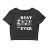 Best Dad Ever Funny Music Note Crop Top