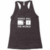 geeks will save the world mac version (2) Racerback Tank