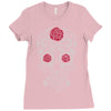 rose sugar skull Ladies Fitted T-Shirt