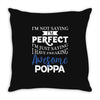 awesome poppa Throw Pillow