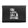 eat sleep sail repeat Accessory Pouches
