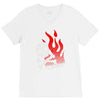 skull &amp; flames V-Neck Tee