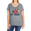 i love my rabbit Ladies Curvy T-Shirt