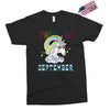 unicorns are born in september cute unicorn Exclusive T-shirt